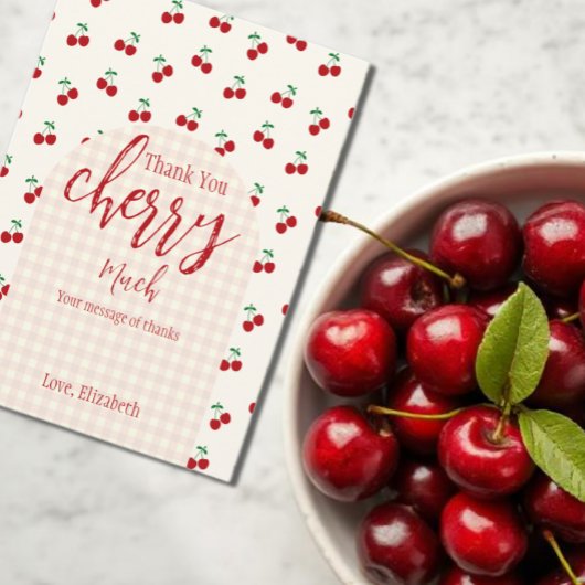 Cherries Baby Dusche Dankeskarte