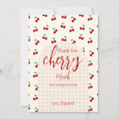 Cherries Baby Dusche Dankeskarte (Vorderseite)