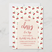 Cherries Baby Dusche Einladung (Vorderseite)