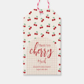 Cherries Baby Dusche Geschenkanhänger (Vorderseite)