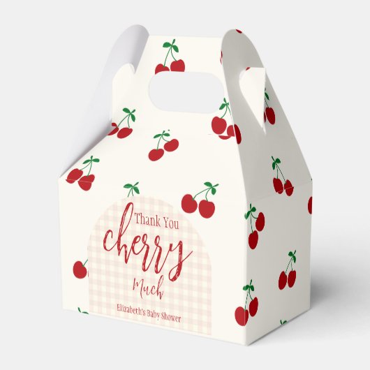 Cherries Baby Dusche Geschenkschachtel (Vorderseite)