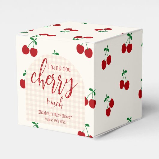 Cherries Baby Dusche Geschenkschachtel (Vorderseite)