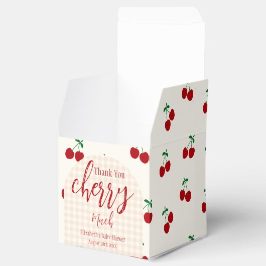 Cherries Baby Dusche Geschenkschachtel (Geöffnet)