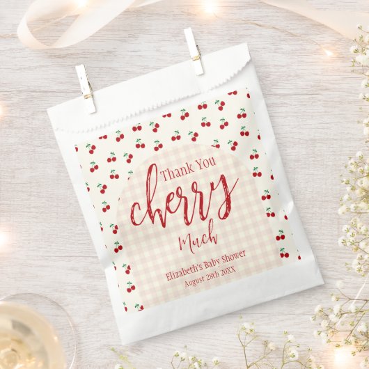 Cherries Baby Dusche Geschenktütchen (Ausgeschnitten)