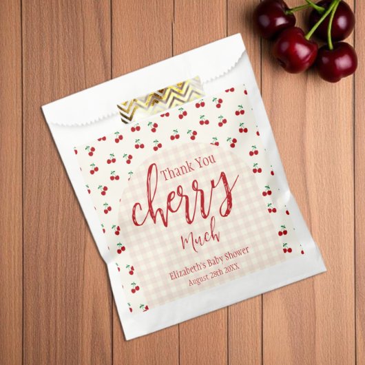 Cherries Baby Dusche Geschenktütchen