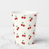 Cherries Baby Dusche Pappbecher (Rückseite)