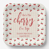 Cherries Baby Dusche Pappteller (Vorderseite)