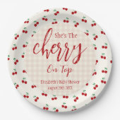 Cherries Baby Dusche Pappteller (Vorderseite)