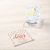 Cherries Baby Dusche Rechteckiger Pappuntersetzer (Vor Ort)