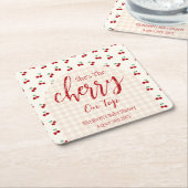 Cherries Baby Dusche Rechteckiger Pappuntersetzer (angewinkelt)