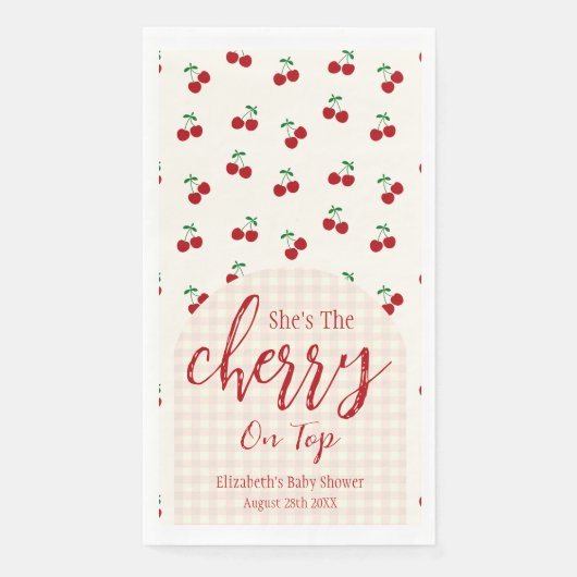 Cherries Baby Dusche Serviette (Vorderseite)