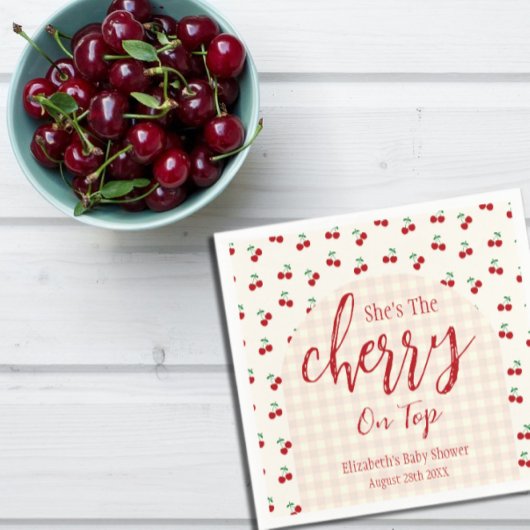 Cherries Baby Dusche Serviette