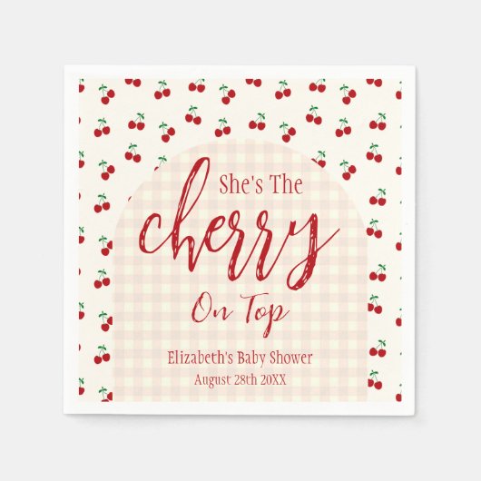 Cherries Baby Dusche Serviette (Vorderseite)