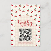 Cherries Baby Showregister Begleitkarte (Vorderseite)