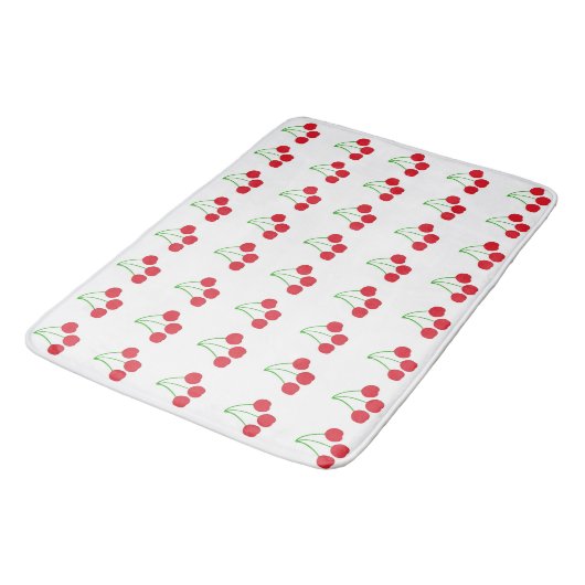 Cherries Bath Mat Badematte (Schrägansicht)