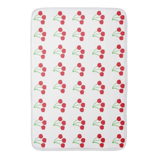 Cherries Bath Mat Badematte (Vorderseite Vertikal)