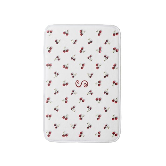 Cherries Bath Mat Badematte (Vorderseite Vertikal)
