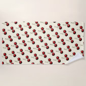 Cherries Beach Handtuch wählen Farbe (Vorderseite)