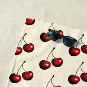Cherries Beach Handtuch wählen Farbe