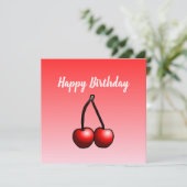 Cherries Birthday Card Karte (Stehend Vorderseite)