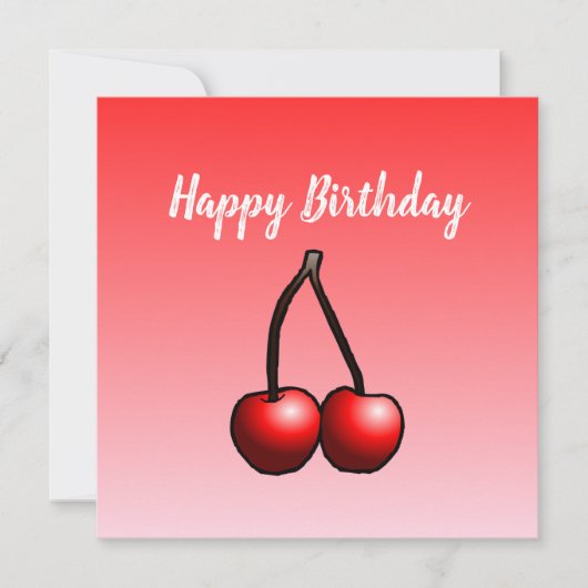 Cherries Birthday Card Karte (Vorderseite)