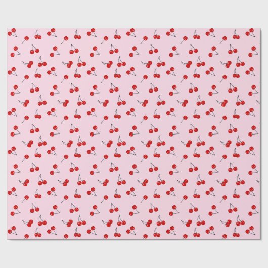 Cherries Birthday Party Geschenkpapier (Flach)