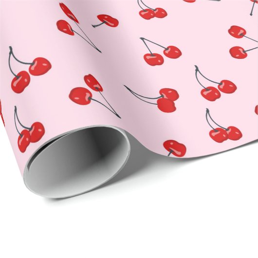 Cherries Birthday Party Geschenkpapier (Rolleneckpunkt)