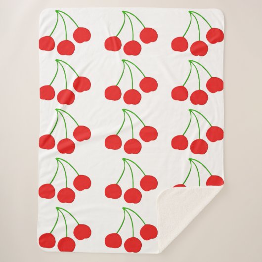 Cherries Blanket Sherpadecke (Vorderseite)