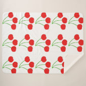 Cherries Blanket Sherpadecke (Vorderseite (Horizontal))