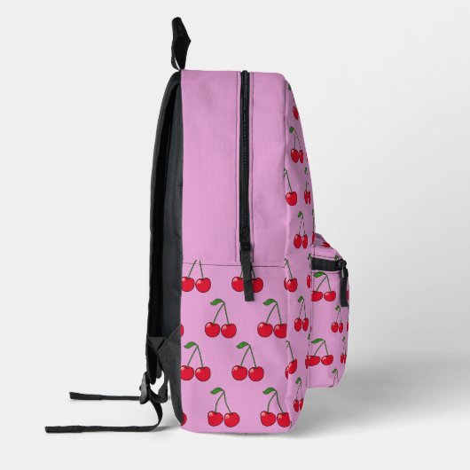 Cherries Bombs Pink Bedruckter Rucksack (Links)