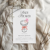Cherries & Bow Martini Babydusche Einladung