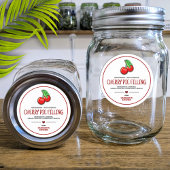 Cherries Canning Jar Label Runder Aufkleber