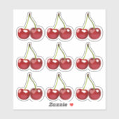 Cherries Cherry Fruit Clear Transparent Stickers Aufkleber (Blatt)
