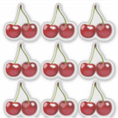 Cherries Cherry Fruit Clear Transparent Stickers Aufkleber (Vorderseite)