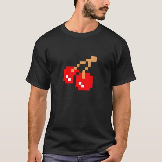 Cherries Cherry Pixel 8 bit Arcade Game Matching C T-Shirt (Vorderseite)