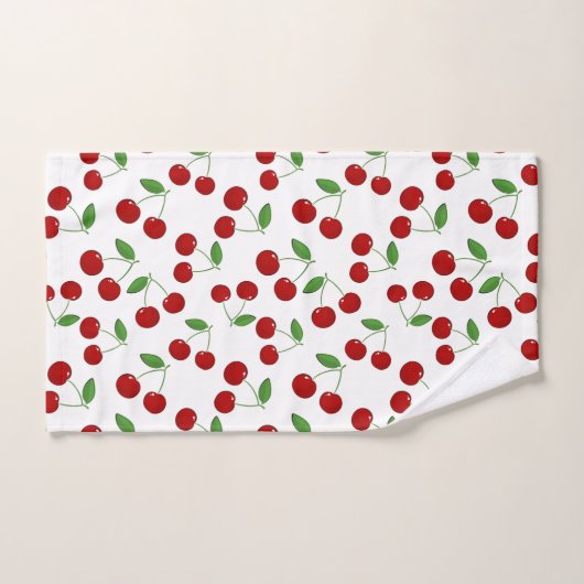 Cherries Design Badehandtuch Set (Handtuch)