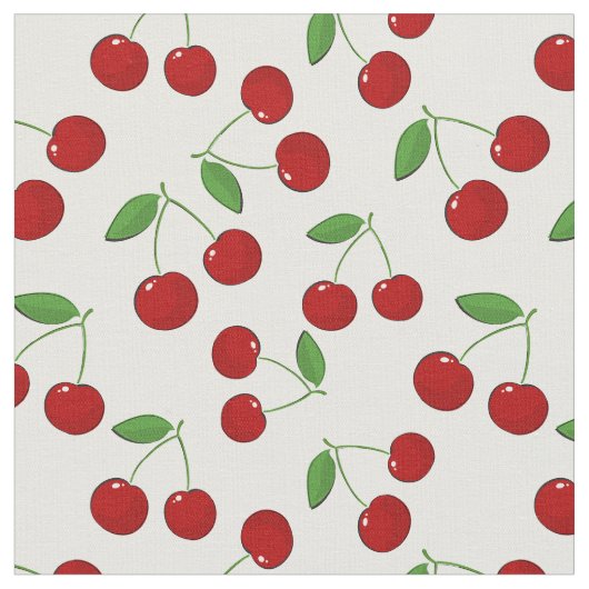 Cherries Design Fabric Stoff (Nahaufnahme)
