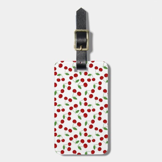 Cherries Design Luggage Tag Gepäckanhänger (Vorderseite vertikal)