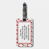 Cherries Design Luggage Tag Gepäckanhänger (Rückseite vertikal)