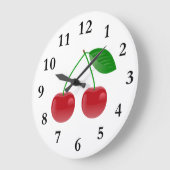 Cherries Design Wall Clock Große Wanduhr (Winkel)