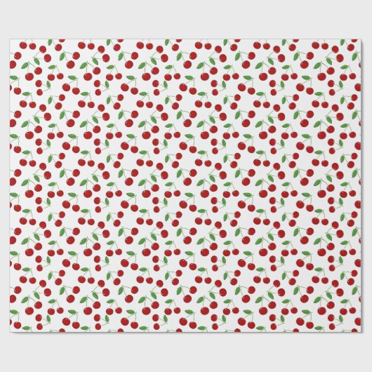 Cherries Design Wrapping Paper Roll Geschenkpapier (Flach)