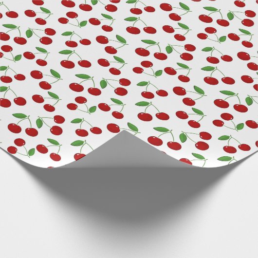 Cherries Design Wrapping Paper Roll Geschenkpapier (Ecke)