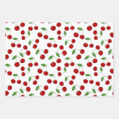 Cherries Design Wrapping Paper Sheets Geschenkpapier Set (Vorderseite 2)
