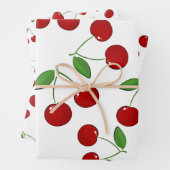 Cherries Design Wrapping Paper Sheets Geschenkpapier Set (Beispiel)