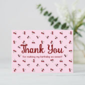 Cherries Flat Dankeschön Karte (Stehend Vorderseite)