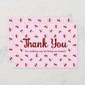 Cherries Flat Dankeschön Karte (Vorne/Hinten)