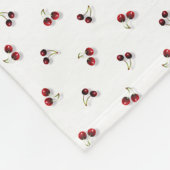 Cherries Fleece Blanket (Ecke)