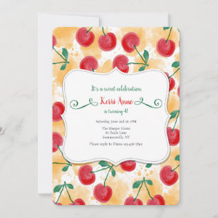 Cherries Frame Einladung