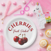 Cherries fresh picked pappteller (Party)