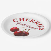 Cherries fresh picked pappteller (Schrägansicht)